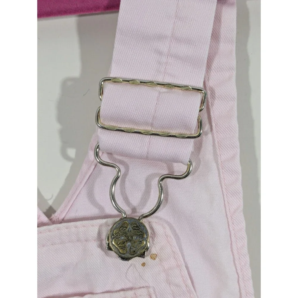 Vintage 90s Oshkosh B'Gosh Pink Shortalls Pocket Size 5 Made In USA Girls